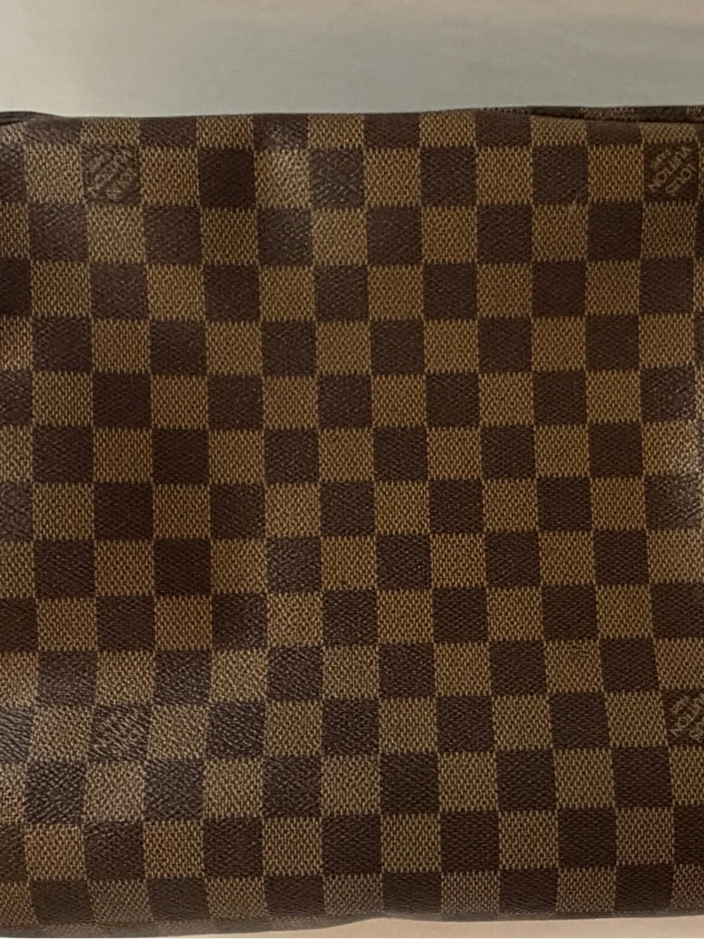 Louis Vuitton Damier Ebene Checkered Messenger Bag in Brown